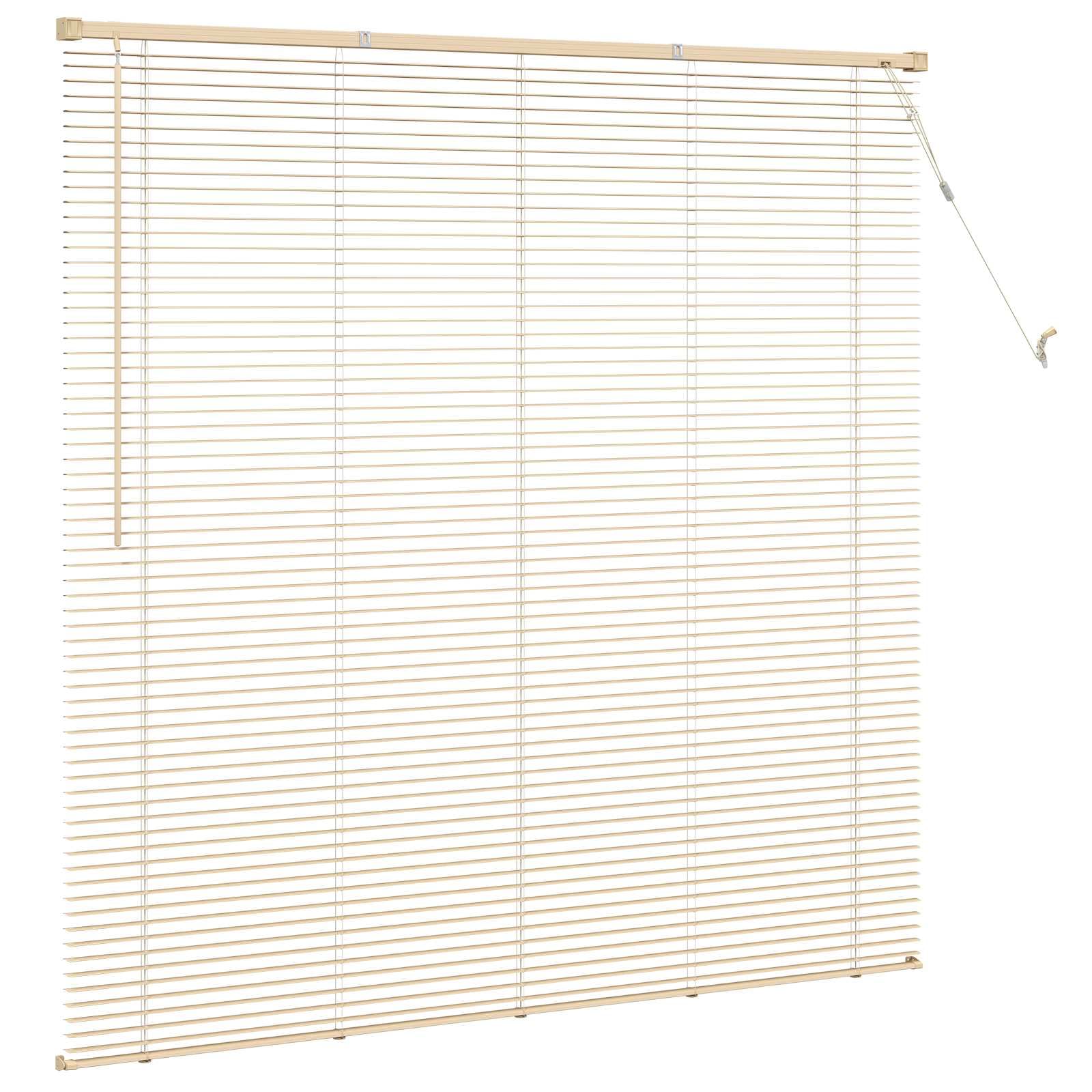 Estor veneciano marrón claro, 150 x 160 cm, PVC