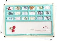 Vista 7 de Svartur Tapete de cuentas de acrílico con tapa, bandeja de cuentas de semillas de base sólida con alfombrilla de cuentas de fieltro integrada