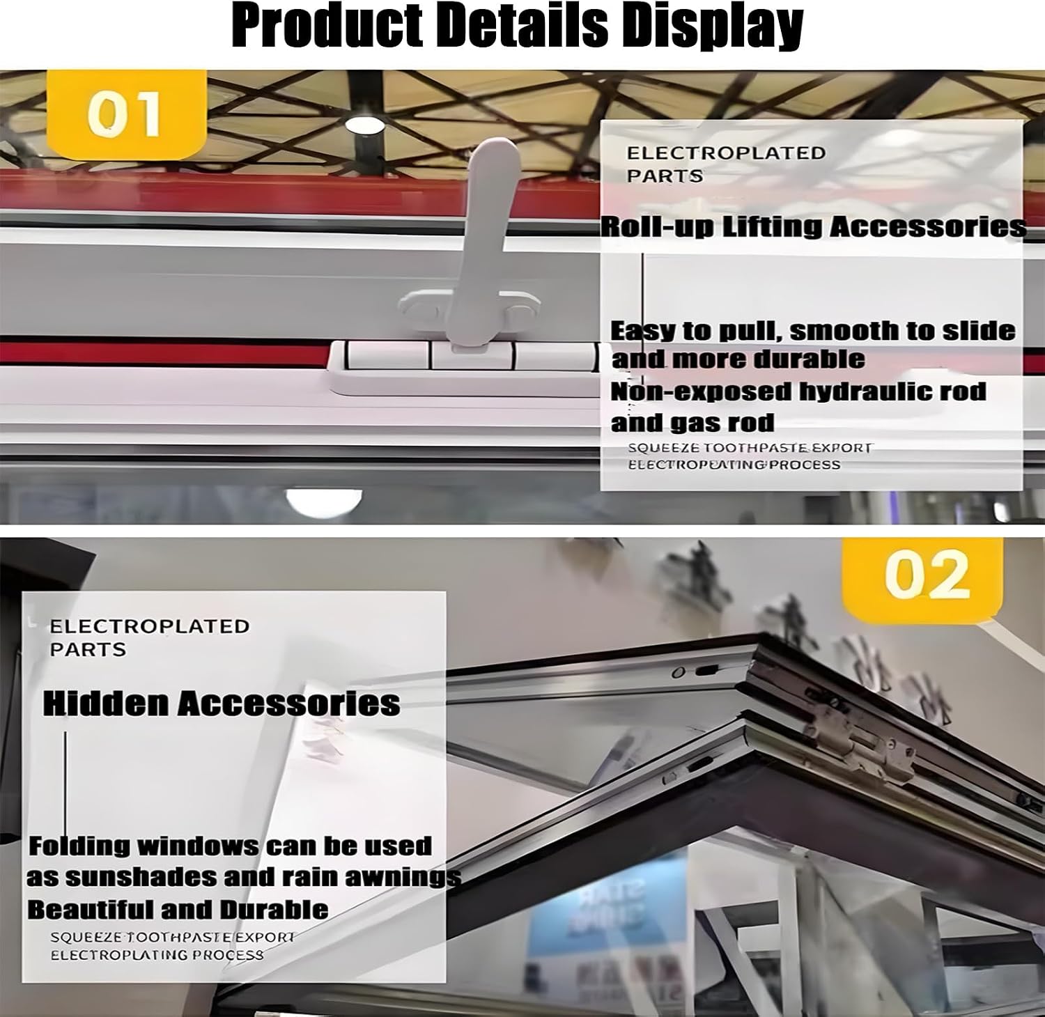 Household Folding Windows, 35X22inch(WXH) Flush Mount Black Aluminum Concession Service Window with Handle Lock, Dining Unit Food Outlet Window for Coffee Shop Snack Bars Store Balcony Kitchen
