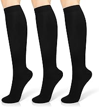 YLK 3 Paia Calze a Compressione Graduata per Donne e Uomo, Potenziano Circolazione, Recupero e Sport, 15-20mmHg, Sportive, Corsa, Giri in Bici, Gravidanza
