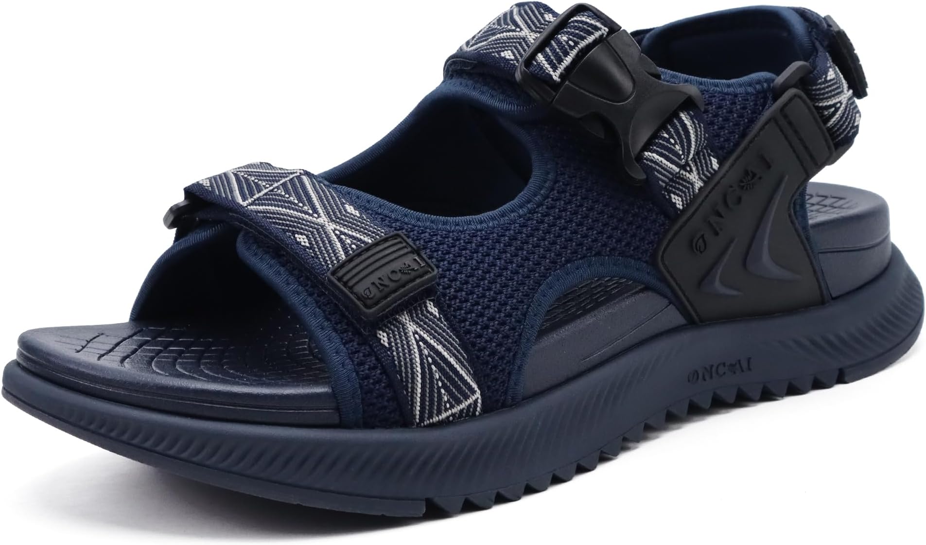 ONCAIHiking Sandals Men,Arch Support Man Walking Sandals,Breathable Mesh Beach Sandalias and Orthopedic Recovery Sports Slides with Adjustable Strap
