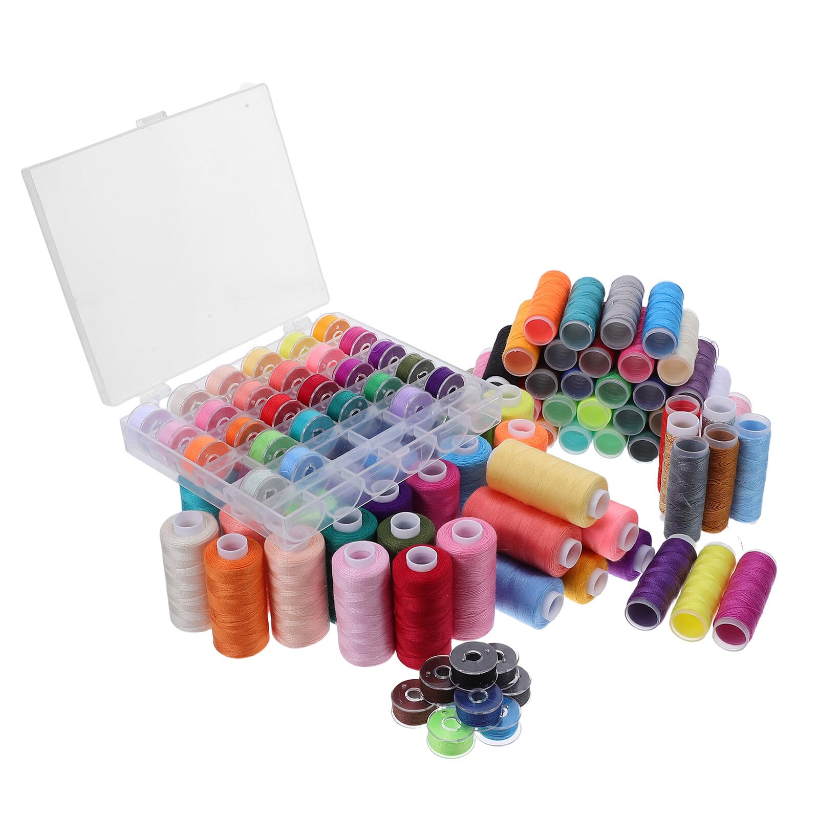 Kit de 111 Hilos de Coser para Máquina y Mano, Poliéster Resistente, 39 Colores Variados, 36 Bobinas de 400 Yardas, Organizador Portátil para Costura, Bordado y Acolchado
