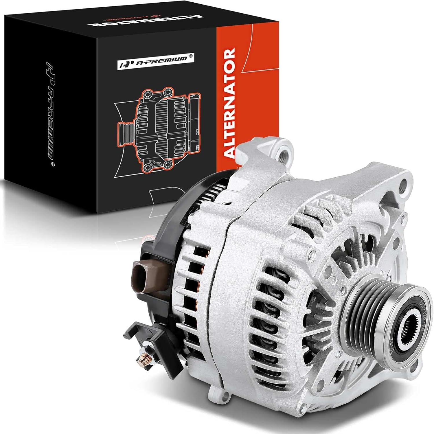 A-Premium Alternator Compatible with BMW 320i 2013-2018, 528i 2012-2016, Z4 2012-2016, X3, 428i, L4 2.0L, 12V CW 6-Groove Clutch Pulley, Replace# 104210-6390