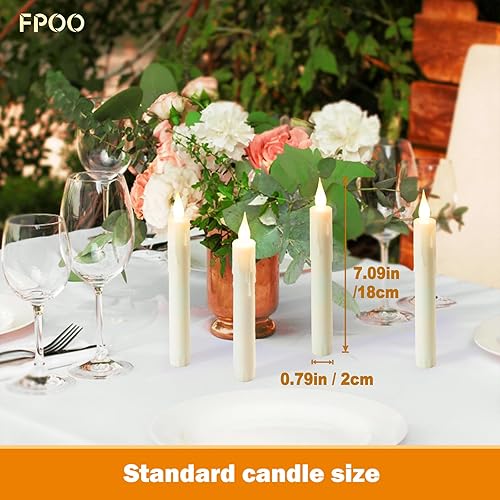 Miniatura 18 de 6 velas de Navidad para ventana con temporizador, velas LED parpadeantes sin llama con control remoto, velas cónicas que funcionan con pilas Velas