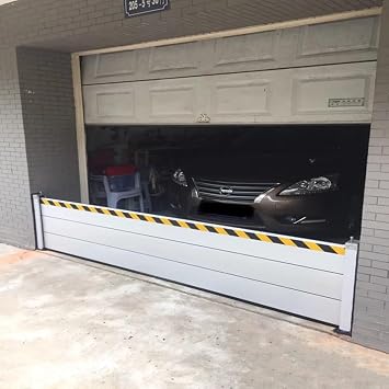 Heavy Duty Flood Prevention Barriers Flood Protection Barriers for Garage Door, 2 3 4 5 6 10 13 14ft Aluminum Rain Water Barrier Reusable, Indoor Outdoor Apartment Doorway Flood Barrier Shield  Color