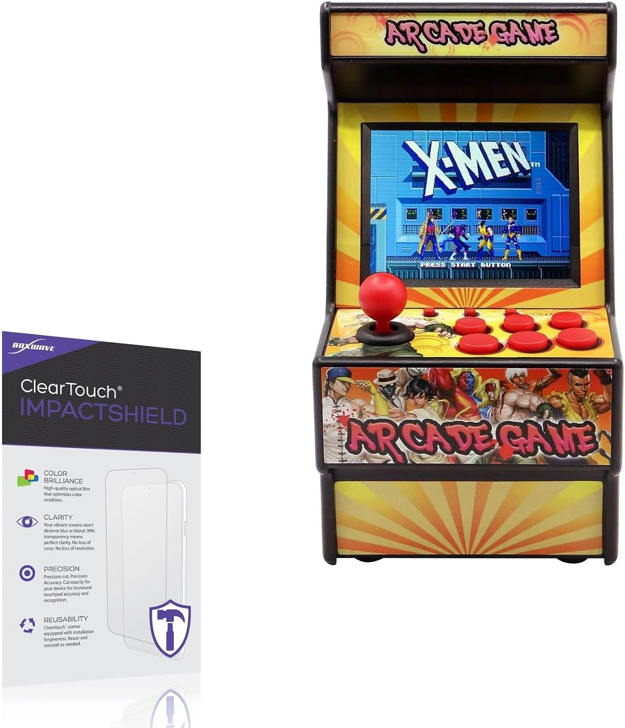 BoxWave Screen Protector Compatible With Easegmer Mini Arcade Game Machine - ClearTouch ImpactShield (2-Pack), Impenetrable Screen Protector Flexible Film