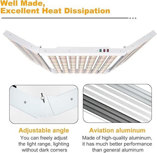 Miniatura 25 de Luz LED de crecimiento SPF4000 de 400 W, cobertura de 5 x 5 pies con nuevos diodos y luces IR de espectro completo, lámparas de cultivo vegetal