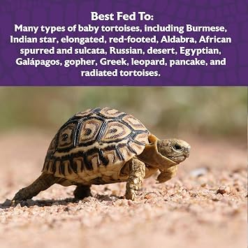 Mazuri | Juvenile Tortoise Food for Baby Tortoises | 8 Ounce (8 oz) Bag
