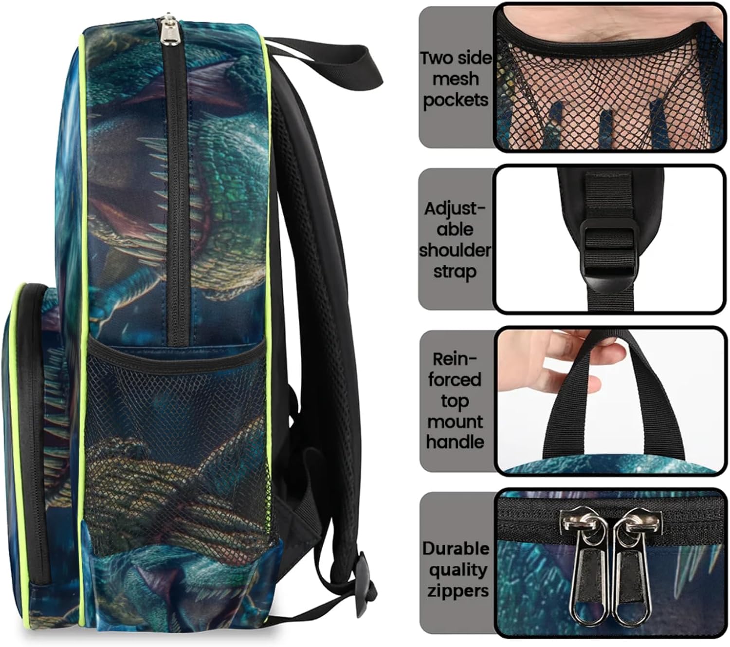 Jurassic Dinosaur Kids Backpack for Boys Girls - Toddler Bag Kindergarten School Bag Preschool Nursery Travel Small Bookbag with Chest Strap