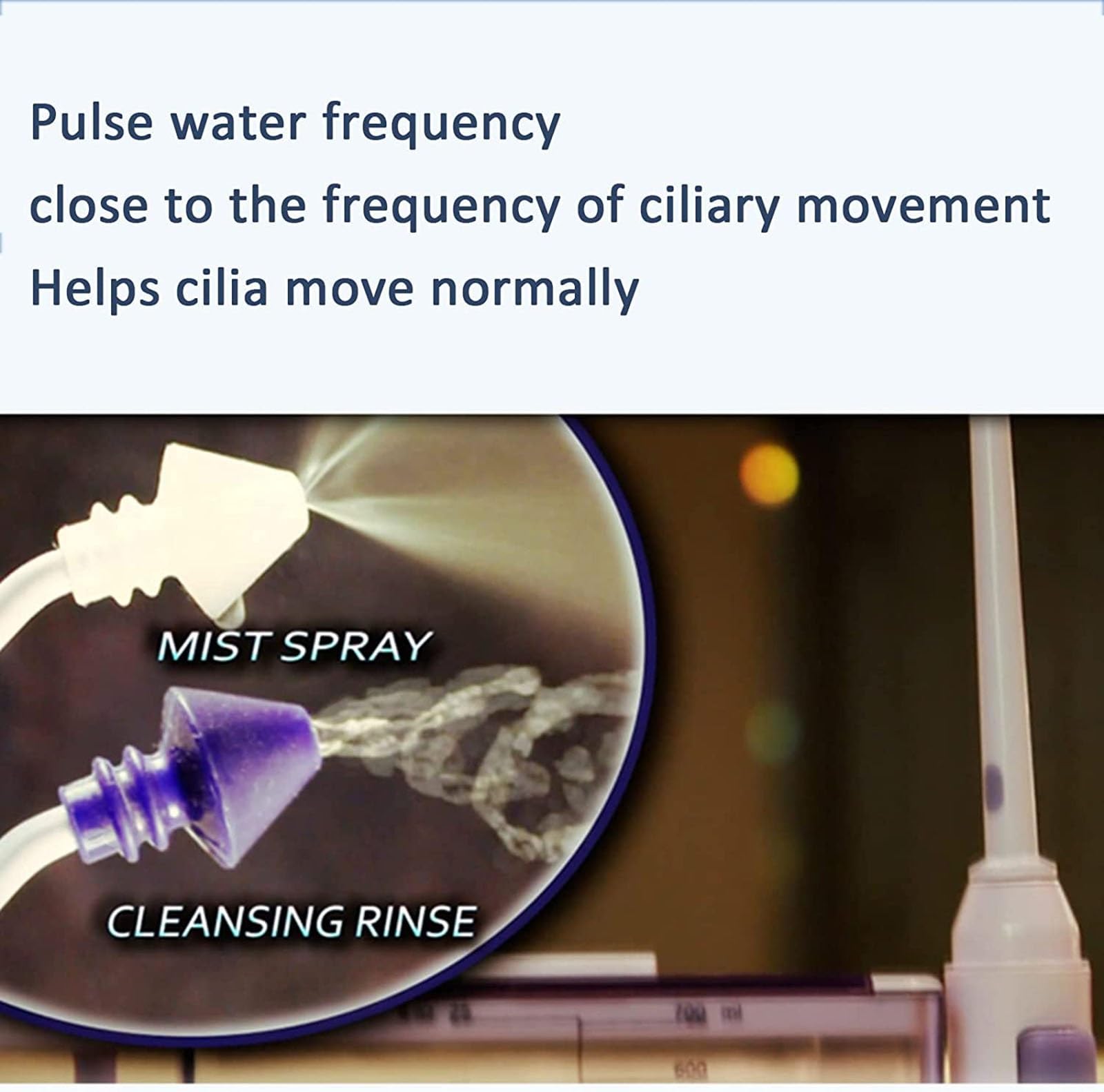 CEEBUS Neti Pot eléctrico portátil, 7 Modos de Limpieza de la Nariz, fitug pulsante Nasal Wash Sistema de Irrigación, Sinus Rinse Kit para Adultos Niño