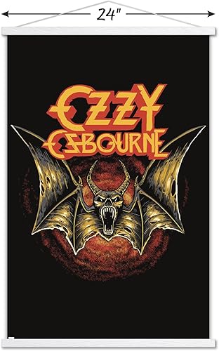 Miniatura 3 de Trends International Ozzy Osbourne - Póster de pared con logotipo de murciélago con marco magnético