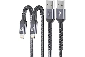iPhone 6ft Lightning Cable with Nylon Braided, Apple MFi Certified