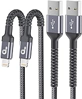 Vista 12 de Cable de carga corto para iPhone de 1 pie, paquete de 2 cables Lightning USB con certificación MFi de Apple, cable de carga para iPhone, cable