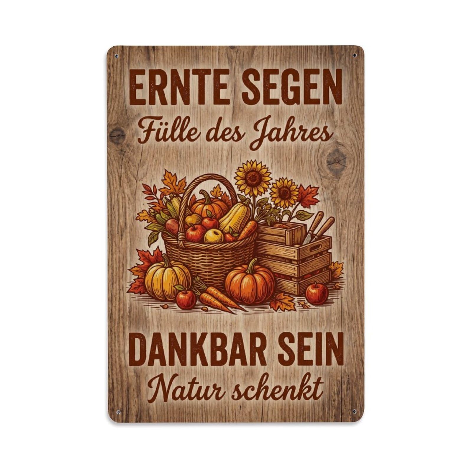Vintage Funny Garden Harvest Blessings Heirloom Metal Tin Sign Plaque Wall Decor for Cafe, Club Bar, Office, Garden Metal Poster 8x12Inch