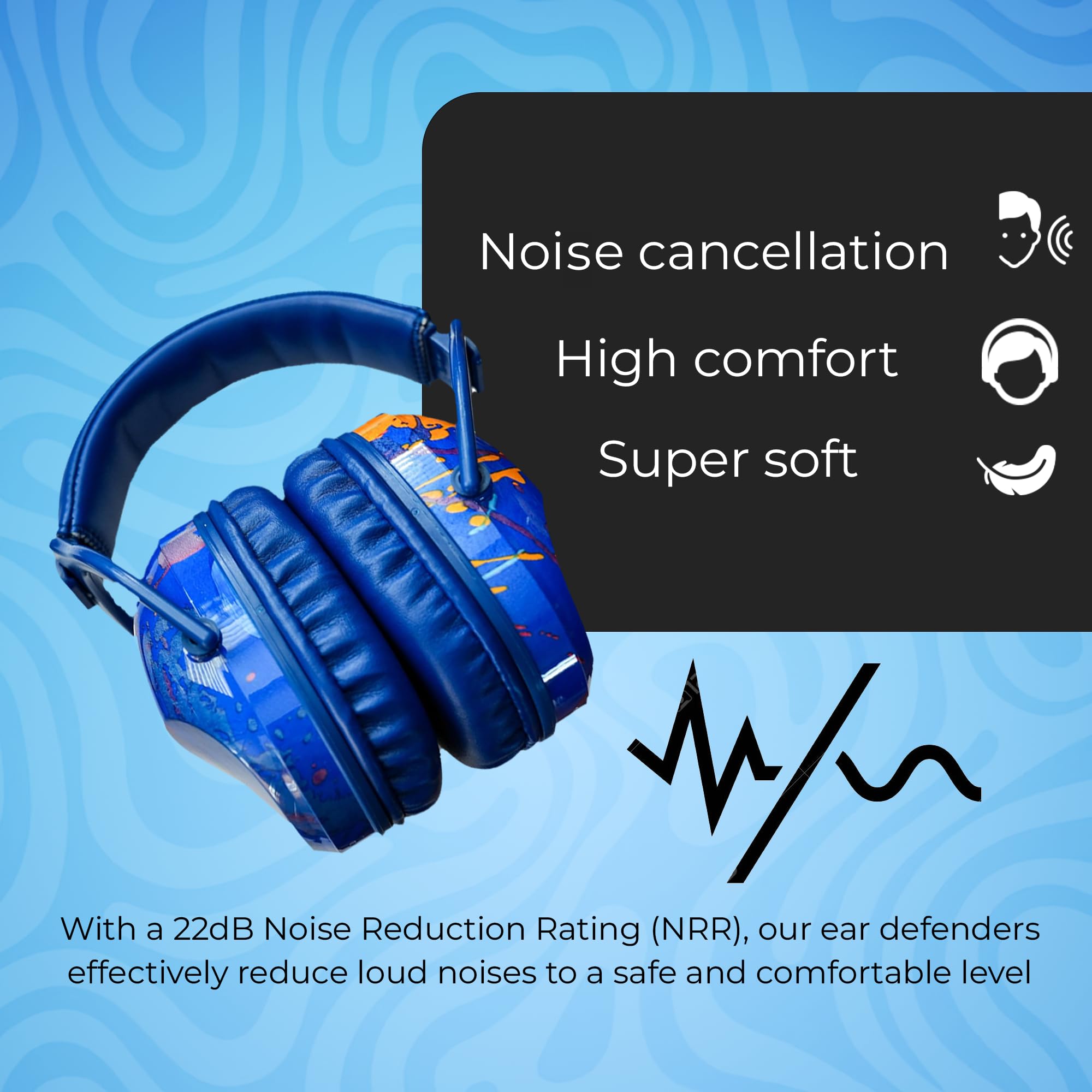 Sensory Junction Ear Defenders Noise-Cancelling Ear Protection with Extra Soft Adjustable Earmuff for Kids Autistic Toddlers - Image 4