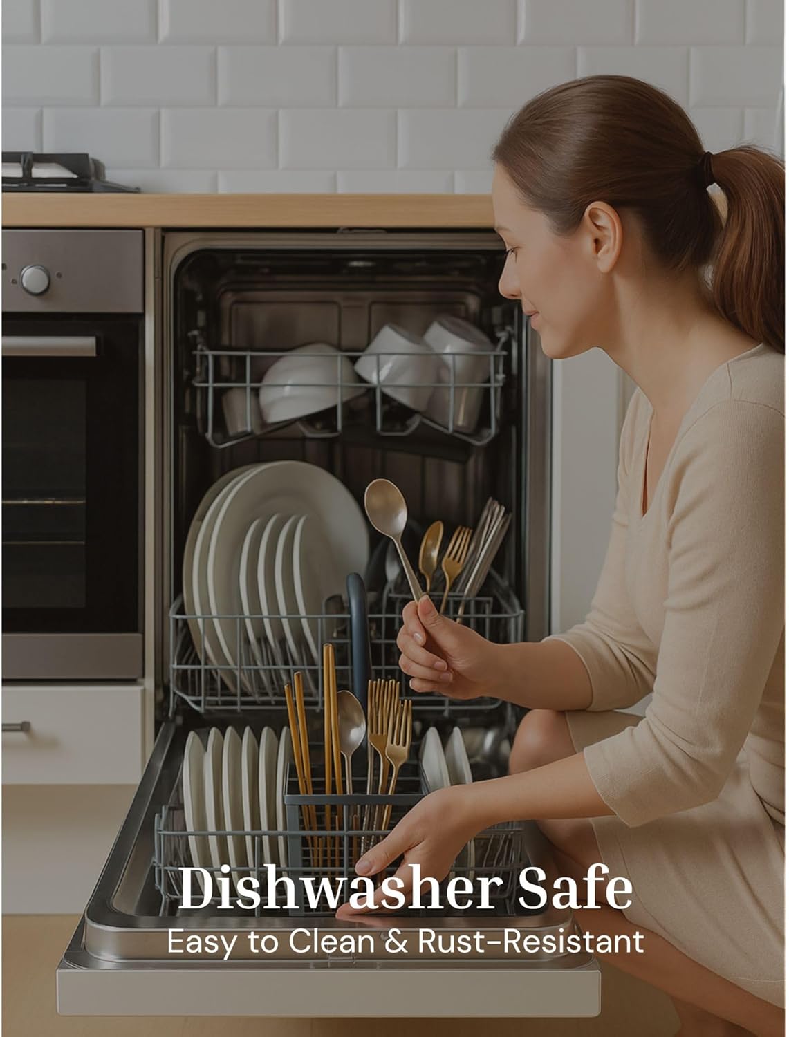 ONGI Korean Spoon and Chopstick 2 Set – Premium 18/10 Stainless Steel – Korean Heritage Design – Gift-Ready – Made in Korea – Dishwasher Safe (Hee Classic Silver 2 Set)