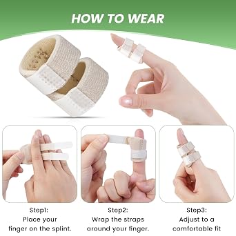 5Pcs Thumb Splints, Small Finger Brace | for Trigger Finger - Broken Finger - Arthritis - Straightening, Finger Support for Index - Middle - Ring - Little Fingers