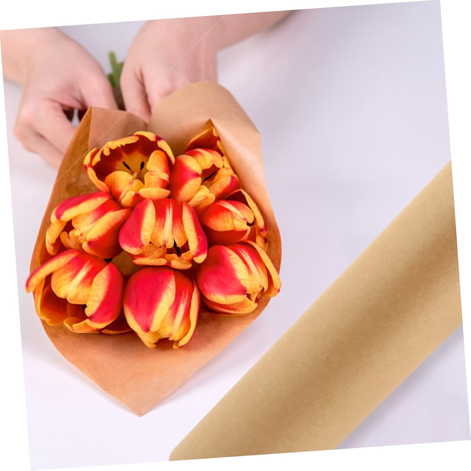 TOBBOMEY Kraft Wrapping Paper Roll Brown Craft Paper for Gift Wrapping Diy Crafts Painting and Decorating Special Occasions