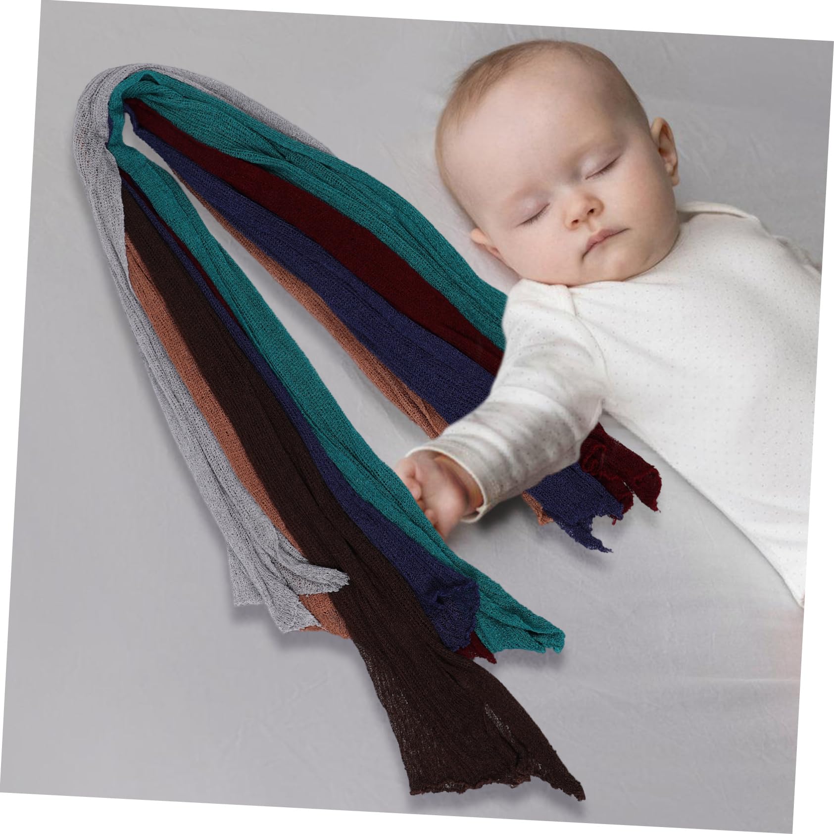 6 Piezas Mantas Envolventes para Recién Nacido Colores Suaves Mantas Elásticas para Fotografía de Bebés Unisex Cómoda y Versátil para Sesión Fotográfica y Uso Diario