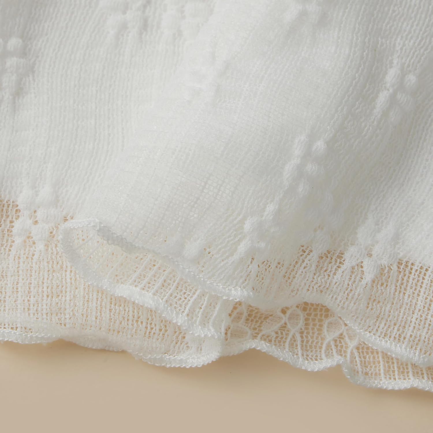 Women Y2k Lace Going Out Crop Top Summer Cap Sleeve Sheer Shirt Tanks Babydoll Tops Coquette Clothes - Image 5