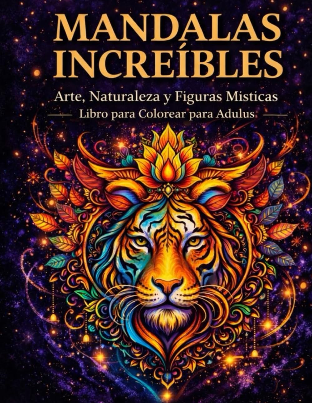 Mandalas increibles: Arte, Naturaleza y Figuras Misticas : Libro para Colorear para Adultos