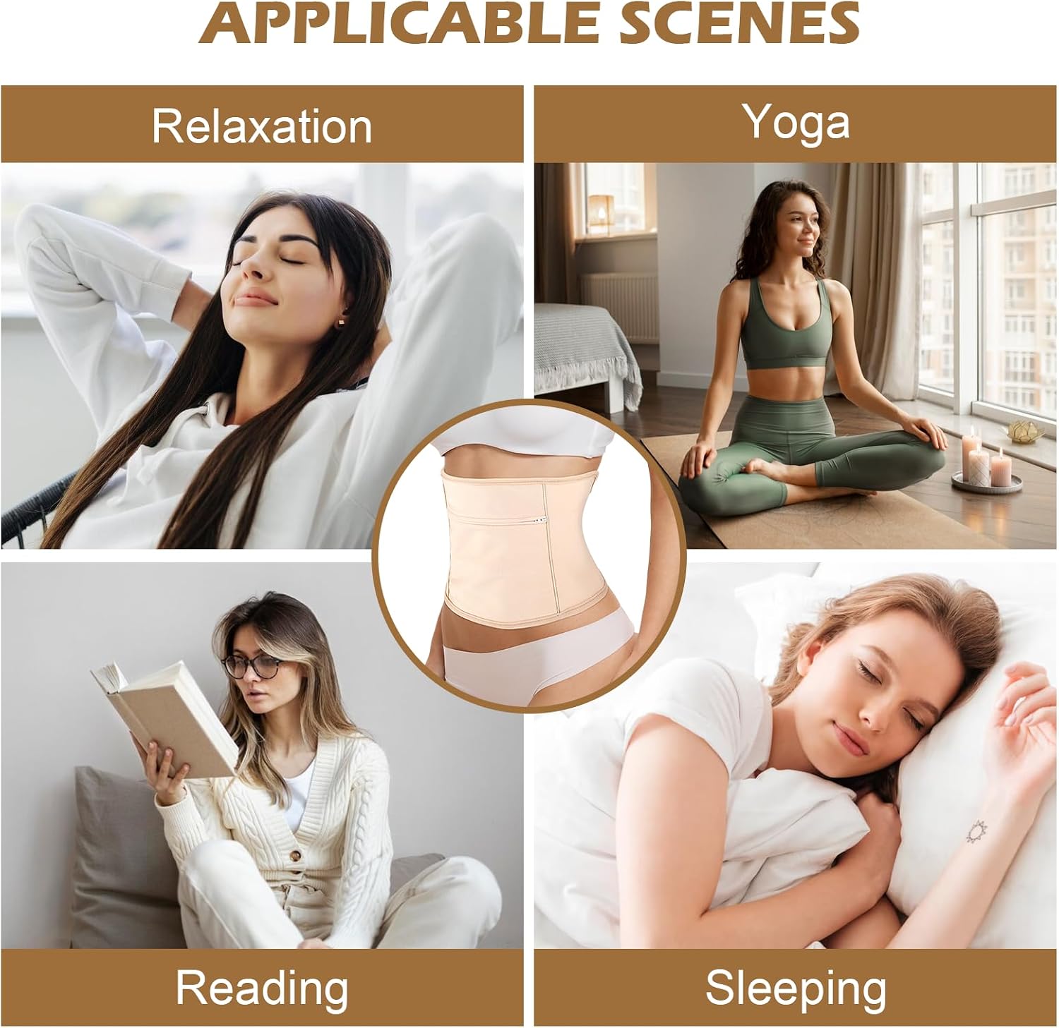 Kifmurase Castor Oil Pack Compress Wrap for Liver Detox, Soft Cotton Organic Castor Oil Wrap for Stomach, Reusable and Mess-Free, Improve Sleep and Digestion(Castor Oil Not Included)