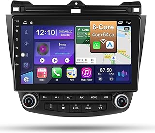 4G+64G+Octa-Core Android Car Stereo for Honda Accord 7th 2003 2004 2005 2006 2007 Wireless CarPlay Android Auto, 10" IPS Touch Screen 1280 * 720, Backup Camera Bluetooth GPS WiFi DSP USB AM/FM Radio