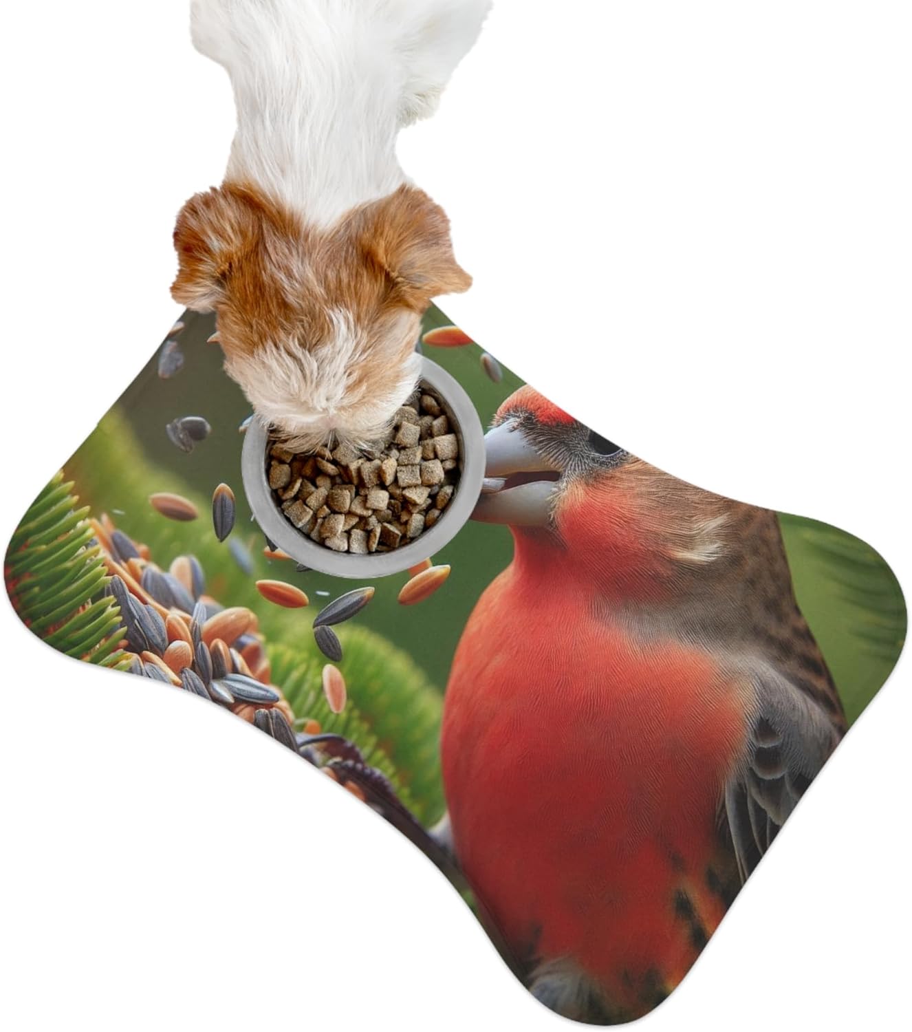 Vibrant Colors Anti-Slip Pet Feeding Mat with Memory Foam Core for Dogs and Cats