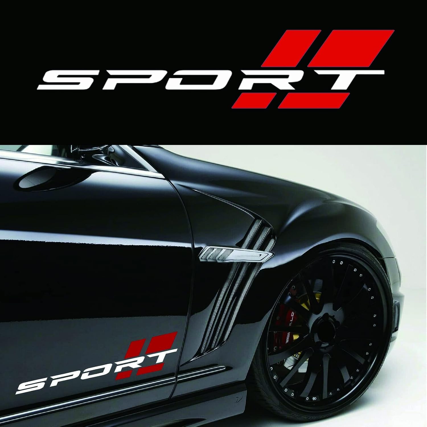 for Sport Letter Decal,2 PCS 16 inch White Red Truck Side Vinyl Sticker Fit for Ford Chevy Dodge Nissan Toyota