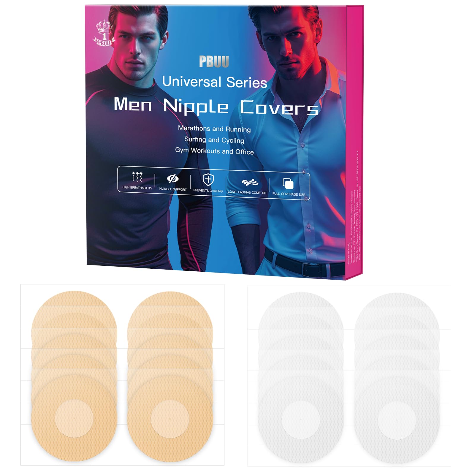 Mens Nipple Covers 100Pcs / 160Pcs / 60Pcs / 40Pcs / 20Pcs Running Nipple Guards for Men for Runners,Athletes,Daily Wear