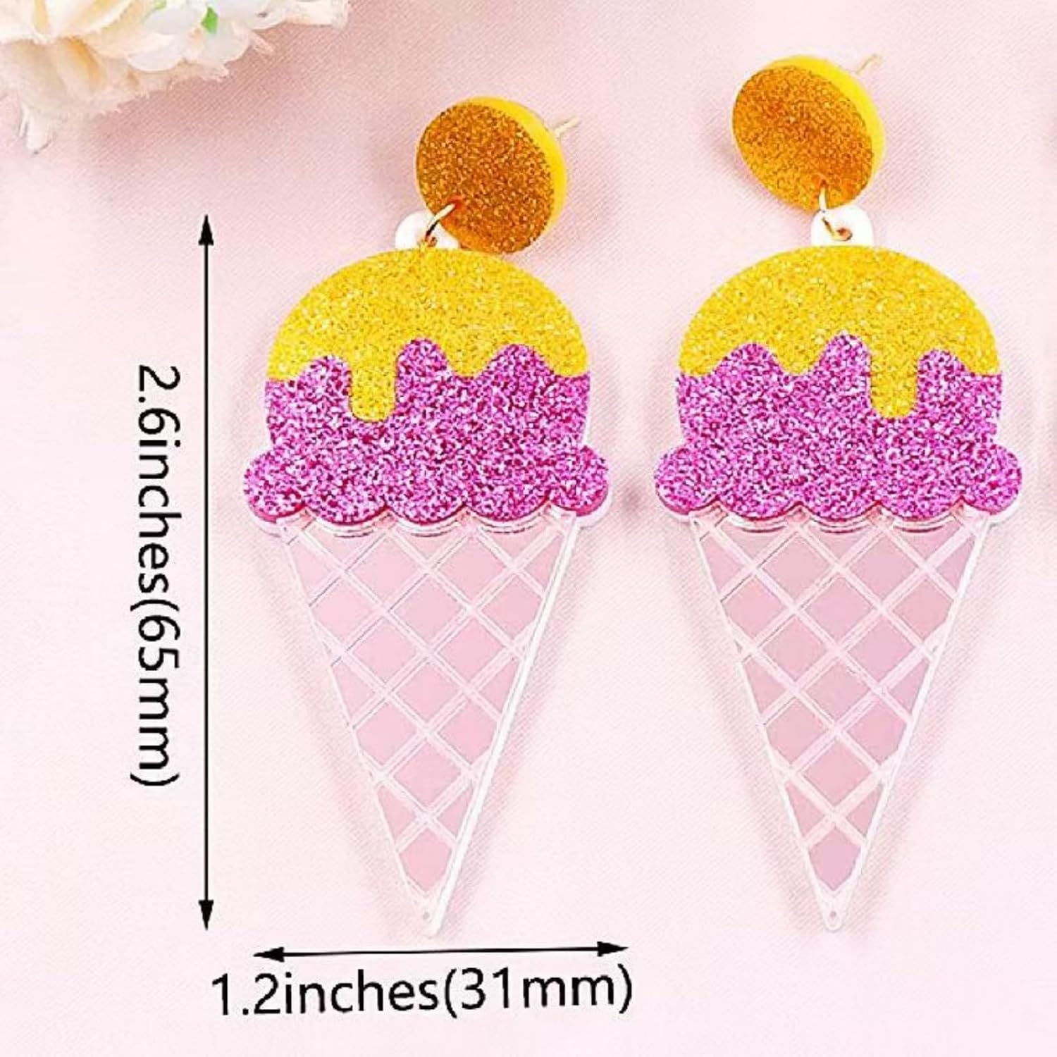 Handmade Food Ice Cream Earrings for Women Colorful Sweet Kawaii Unique Simulation Ice Cream Earrings Creative Summer Jewelry - Image 7