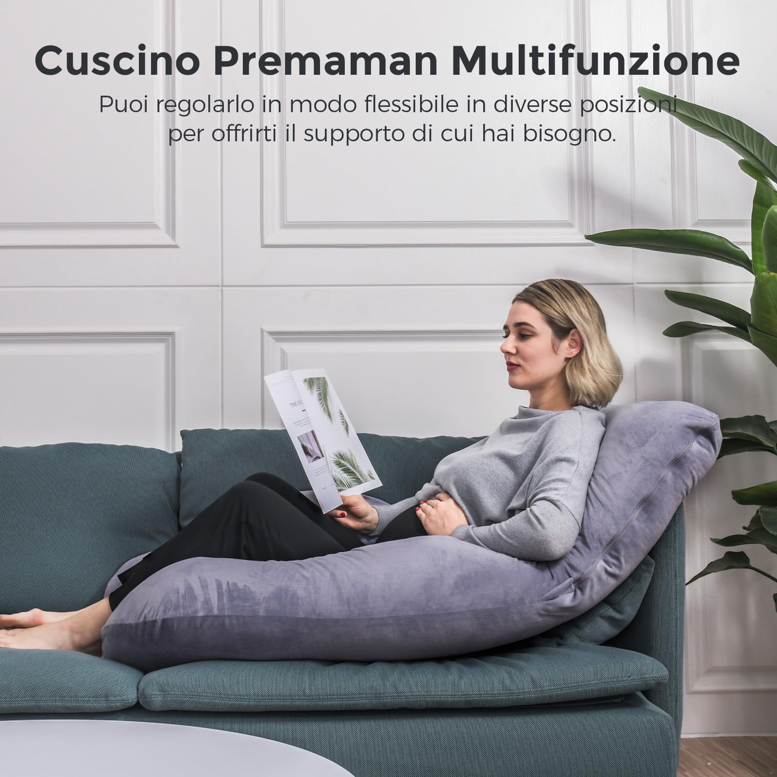 momcozy Set Asciugamani per Bambini 8 pz con Cappuccio, 2 Accappatoi Neonato 76x76 cm + 6 Quadrati Cotone 24x24 cm, Morbido e Super Assorbente, Cuscino Gravidanza in Velluto – Cuscino a Forma