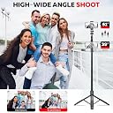 Kratos K6 Upgraded 61 Inch Long Selfie Stick, Balance Handle for Anti Shake Shooting, 6 Section Telescopic design fr Wide-Angle Photography, Selfie Stick with Tripod stand for Gopro,Camera & Ringlight gallery image