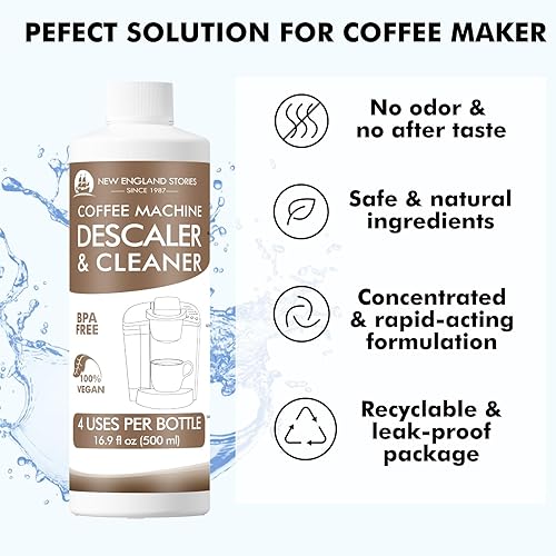 Miniatura 5 de Solución de descalcificación de 8 usos compatible con Keurig, Nespresso, Breville, Delonghi, Jura, Ninja, descalcificador de cafetera de 33.8 onzas,