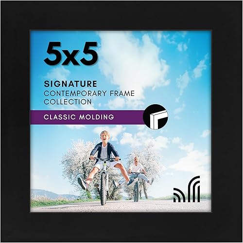 Vista 78 de Americanflat Marco de fotos de 10 x 13 pulgadas con vidrio inastillable - Colección Signature - Marcos de estilo galería hechos de madera de Negro