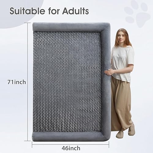Vista 43 de BFPETHOME - Camas ortopédicas para perros grandes, cama para perros medianos y grandes, sofá impermeable para mascotas con funda extraíble y lavable