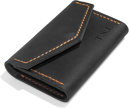 Miniatura 7 de Premium Leather Wallet, Men Women Cardholder With Initials Engraving, Mini Personalized Wallet, Coins, Slim Minimal Small Leather Wallet, Gift