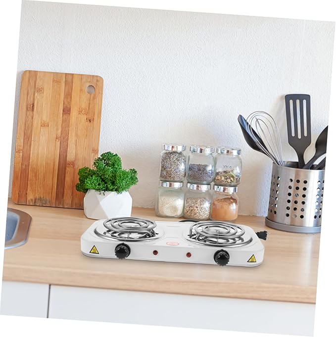 Estufa Eléctrica Portátil 2 Puestos 42.5 cm 110V miniatura 2