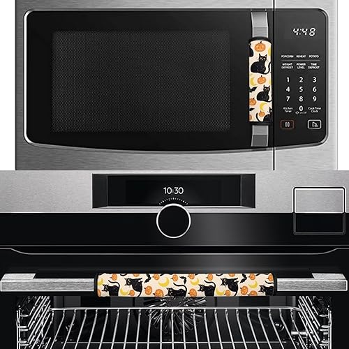 Miniatura 31 de Juego de 4 fundas protectoras de repuesto para manija de puerta de refrigerador con temática de té de la tarde para microondas, horno, refrigerador