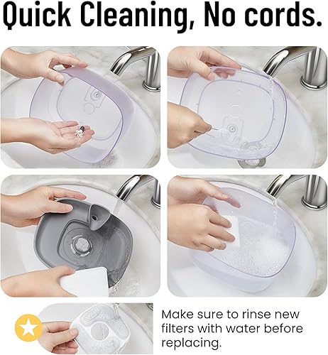 Miniatura 8 de Veken Fuente para mascotas S3V3 desmontable 85oz gris