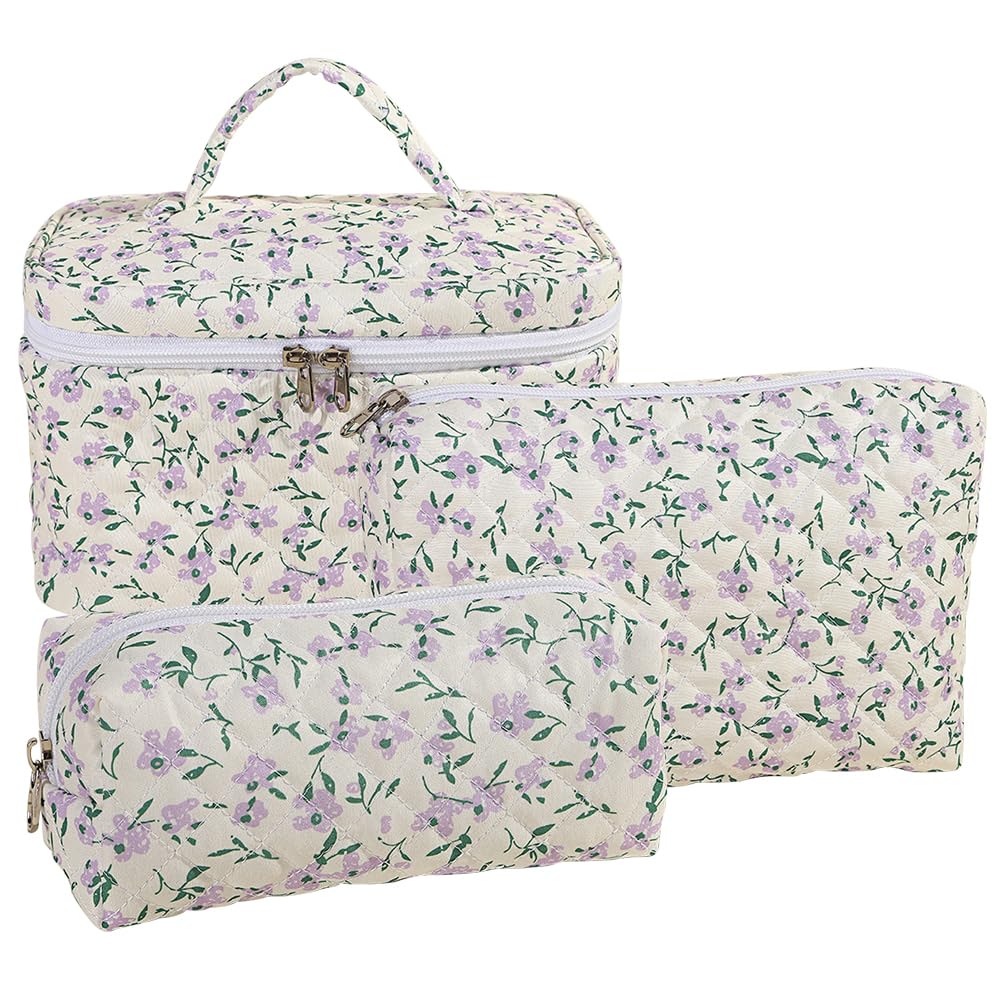 Bolsas de maquillaje grandes de algodón para niñas y mujeres: organizador de artículos