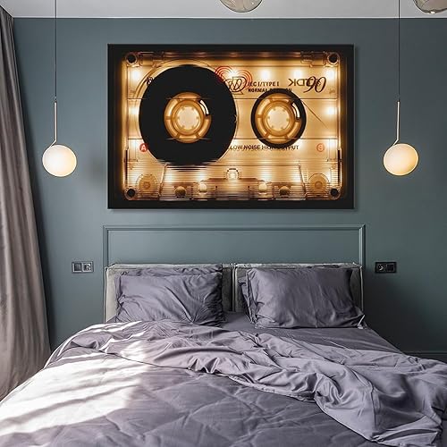 Miniatura 8 de Retro Cassette Canvas Decor, Canvas Gift, Oversized Wall Art, Shining Audio Cassette, Modern Canvas Wall Art Decor Poster Canvas Wall Art Decor