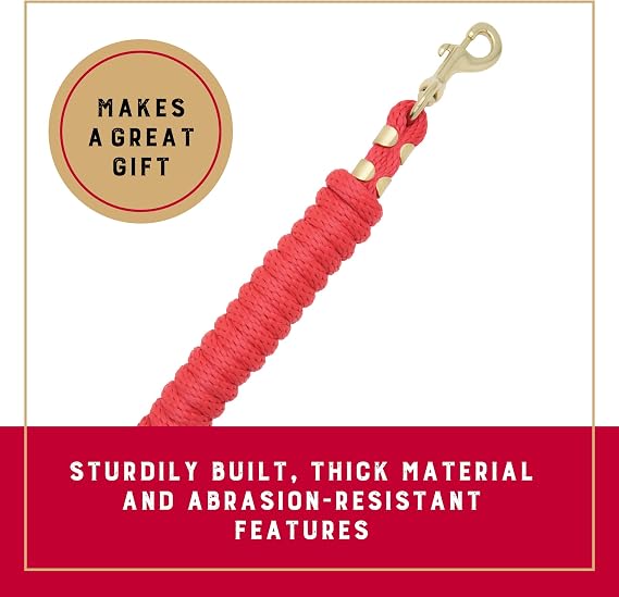 Weaver Equine 8' Horse Lead Rope with Brass-Plated Snap