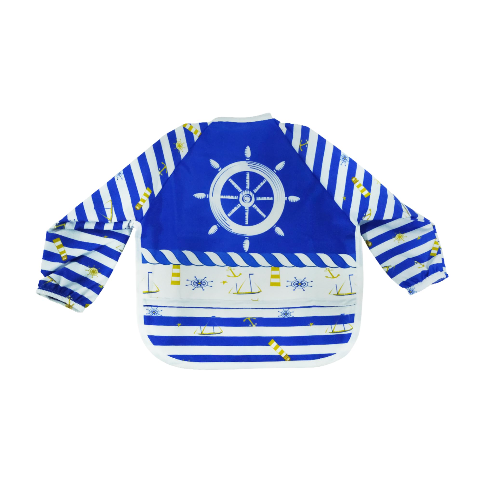 Baby Bibs for Feeding - Waterproof, Soft, Adjustable - Easy to Clean, Lightweight, Comfortable for Infants and Babies (1, rudder)