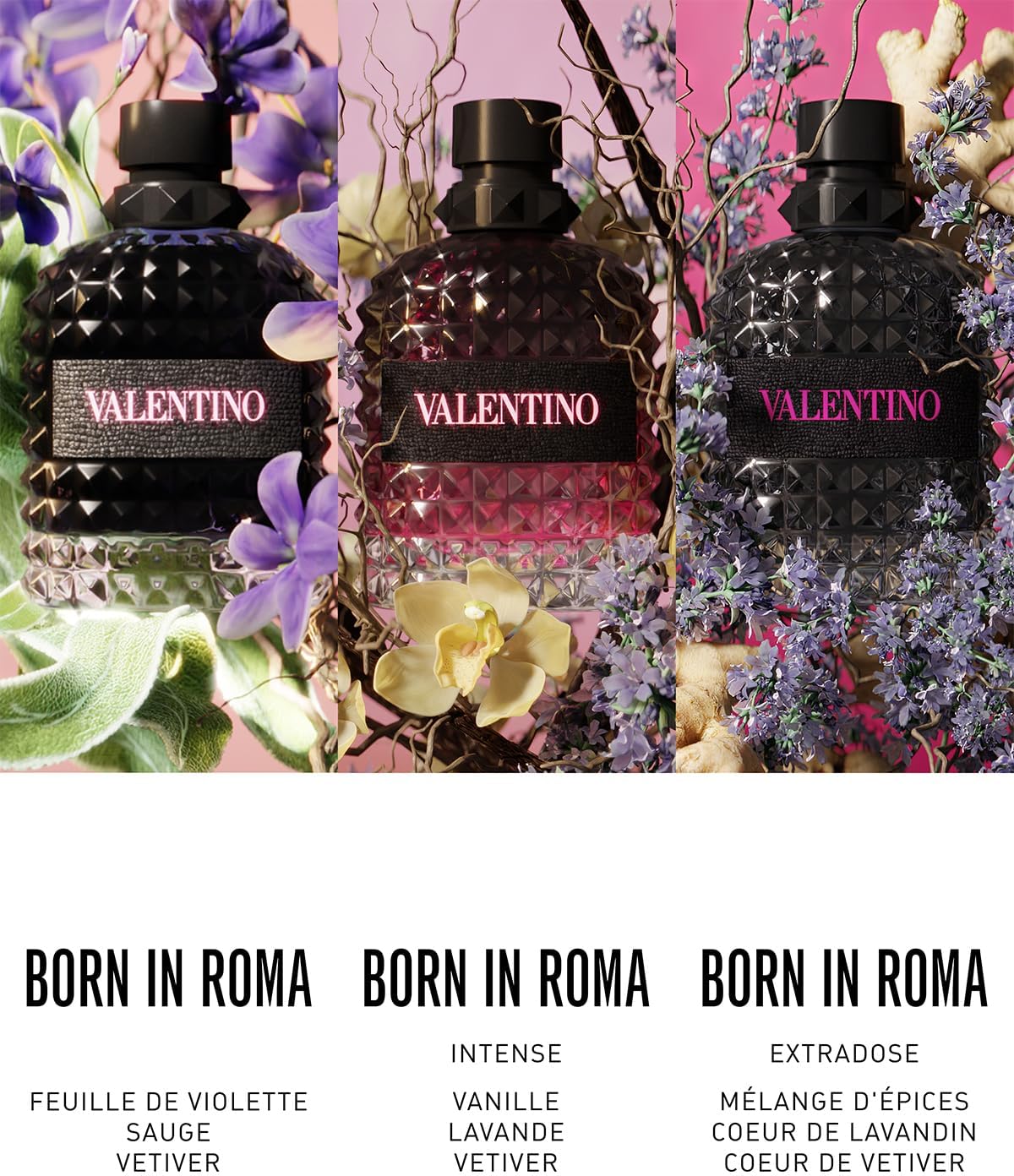 Valentino Uomo Born In Roma Intense para hombres 3.4 oz Eau de Parfum Intense Spray