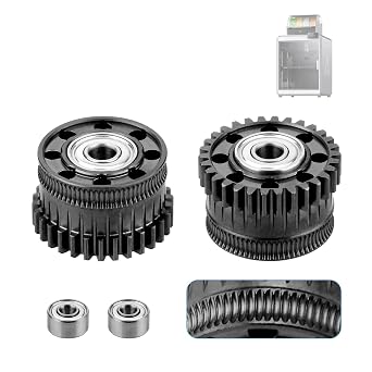 K2 Extruder Gear 2 pcs K2 Plus Extruder xirbbo Upgrade Gears Kit All Metal Filament Drive Extruder Gear for K2 Plus 3D Printer Accessories Parts