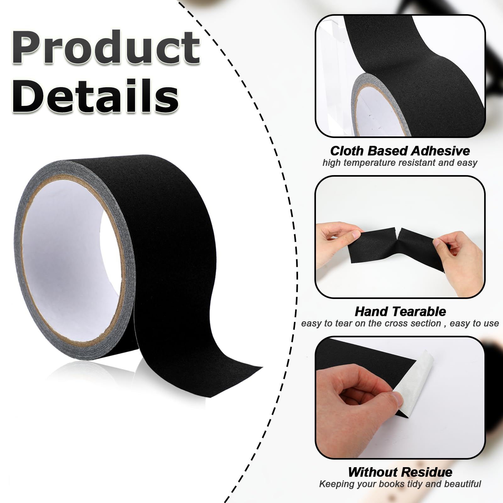 Febbya Boekreparatietape, textieltape, boekbindband, zelfklevend, 50 mm Febbya Boekreparatietape, textieltape, boekbindband, zelfklevend, 50 mm