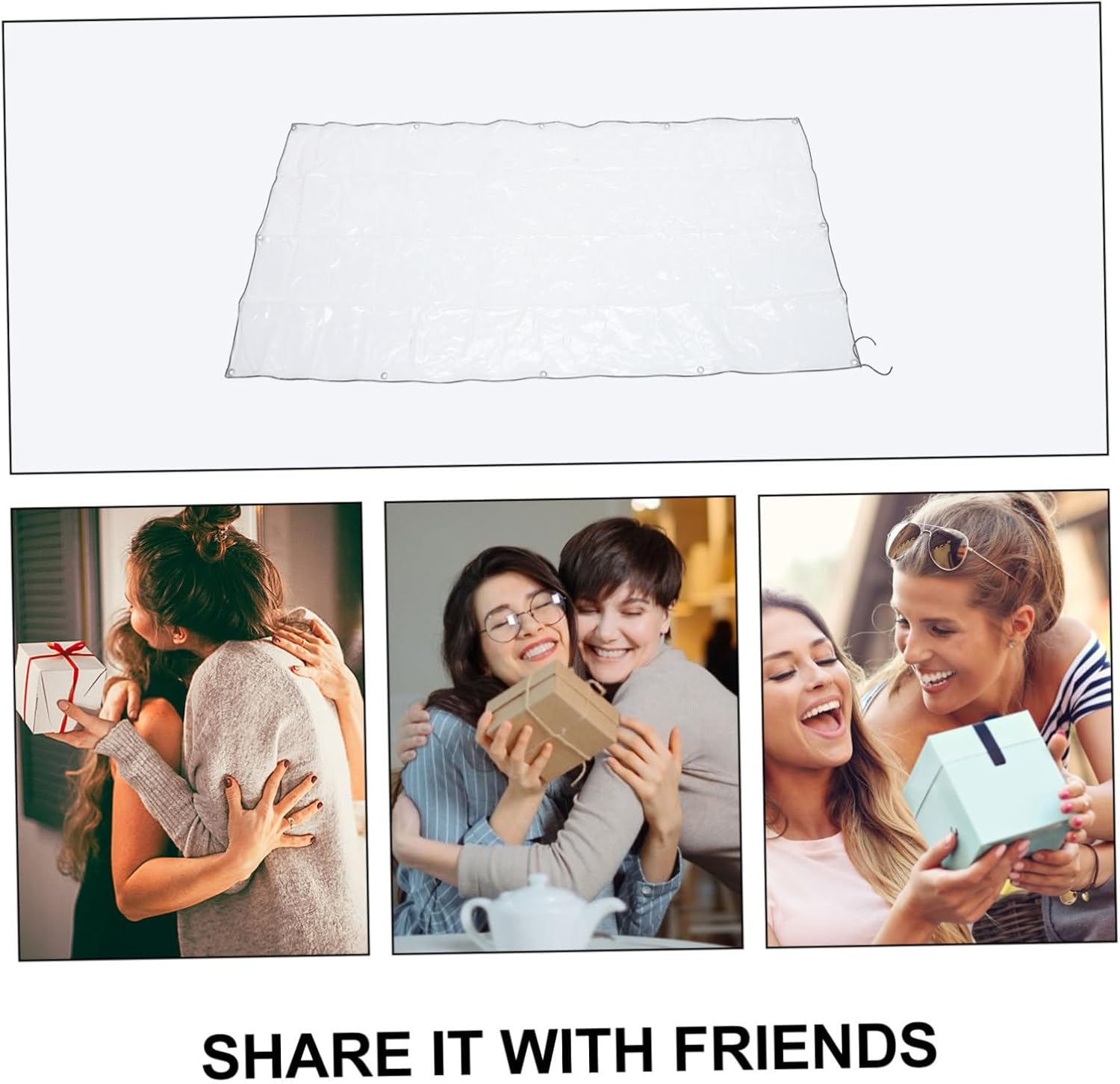 NUOBESTY Waterproof Windproof Tarp for Pool Sunlight Room and Balcony Heavy Duty Outdoor Cover UV Resistant and Sturdy for Outdoor Use