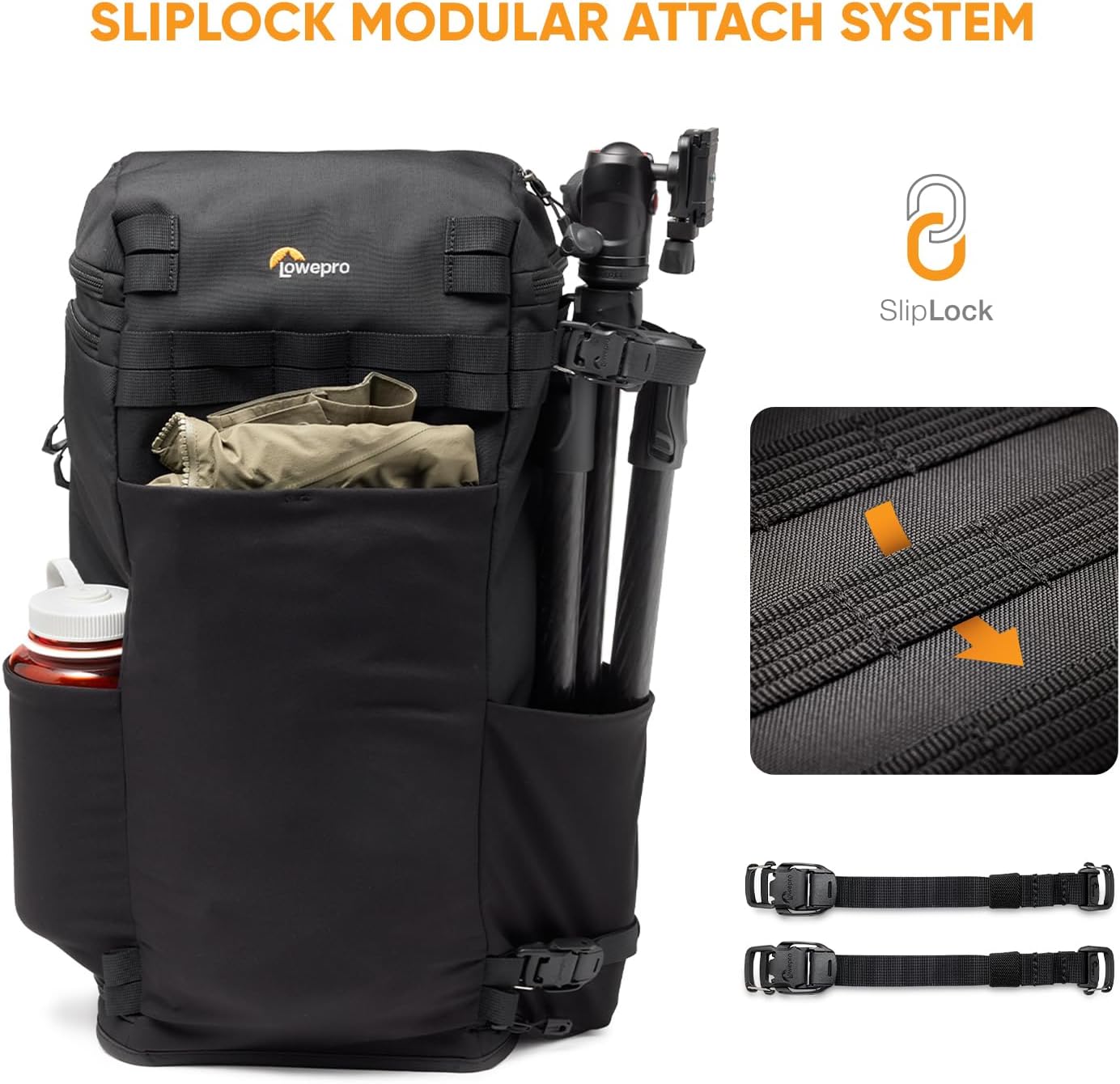 Lowepro ProTactic Lite BP 250 AW III Laptop Backpack, Top and Side access, Professional Camera Bag, DSLR/Drones/Mirrorless, Up to 16" Laptop, Rain Cover, for Photographer, Videographer, Volume 30L