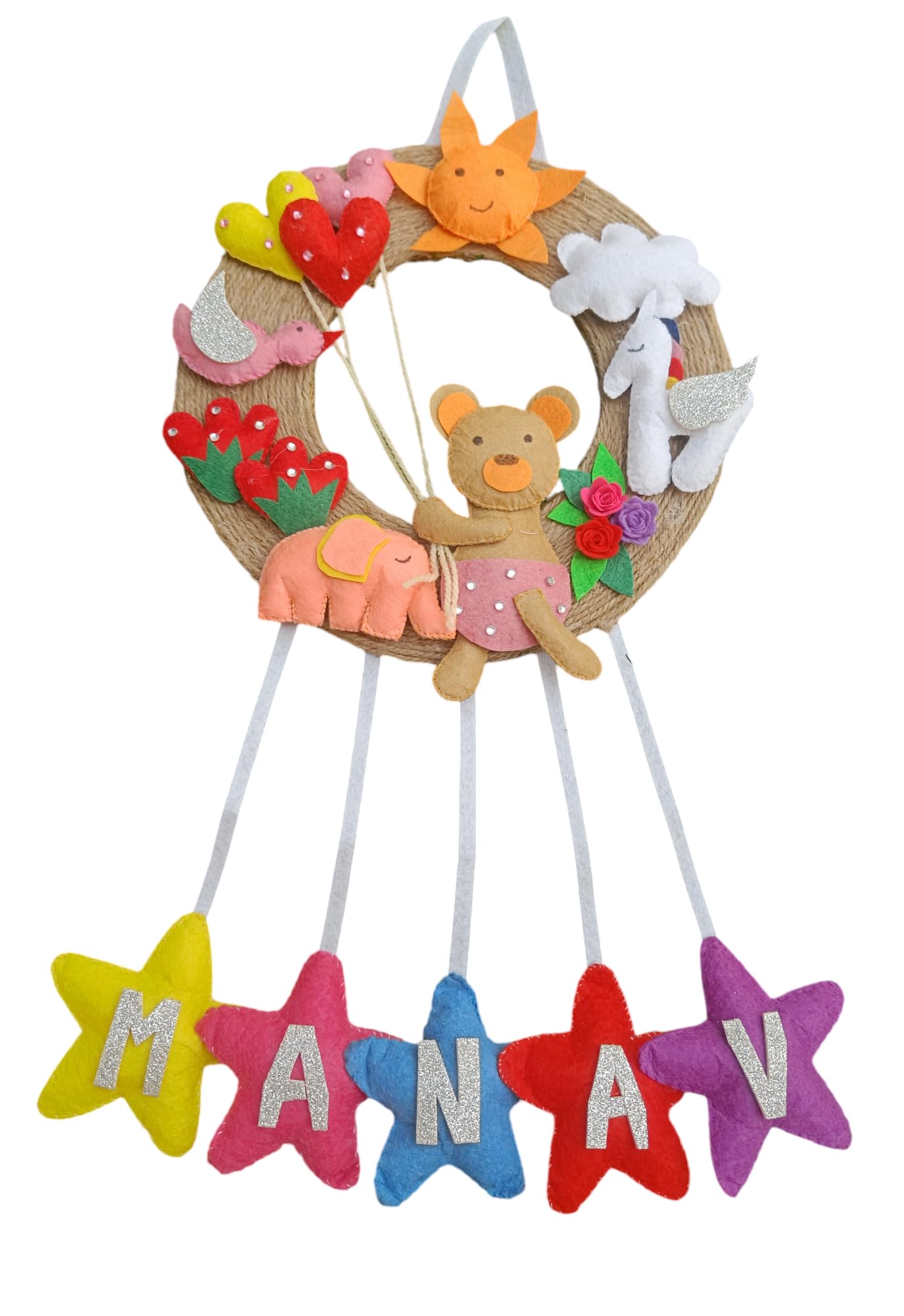 Personalized Teddy Bear Name Hanging for Wall Hanging Interior Decoration Home Artworks Hangings Items Door Hanging| for |Home Decorative Hanging/Decorative Item/Kids Room/Gifts-image-41